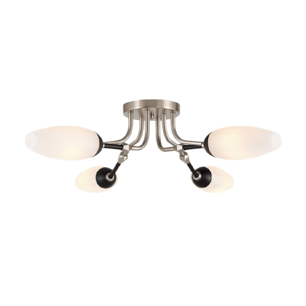 **Luminária de Teto Moderna com Design Minimalista e Braços Ajustáveis**
