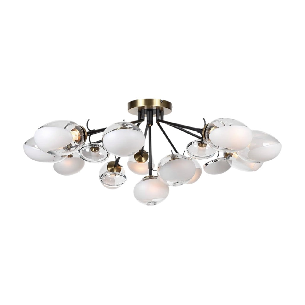 **Título técnico em português:** **Luminária de teto moderna com design orgânico em vidro e metal**