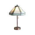 **Lâmpada de Mesa Estilo Tiffany com Base de Metal**