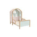 **Cama Infantil Estilo Casa com Estrutura de Madeira**