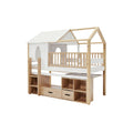 **Cama Infantil em Estilo Casa com Armazenamento Integrado**