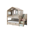 **Camas em Estilo Casa com Escorregador e Gavetas**