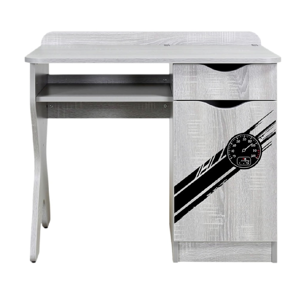 **Título Técnico: Mesa de Escritório em Madeira com Design Moderno e Gaveta**